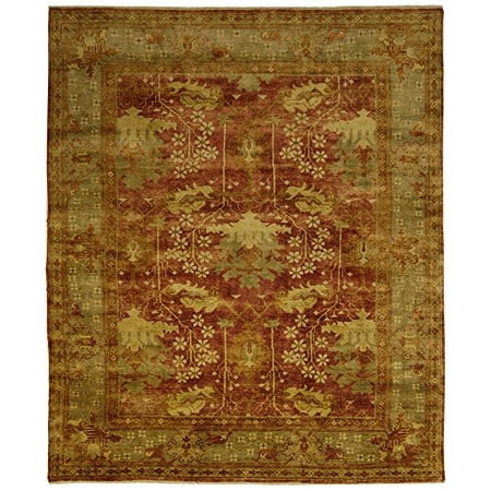 Safavieh Oushak Collection OSH108A Hand-Knotted Red and Green Wool Area Rug (10  x 14 ) Each rug is handmade with plush premium wool. Each rug is handmade with plush  premium wool. The traditional style of this rug will give your room a elegant accent This rug measures 10  x 14  For over 100 years  Safavieh has been crafting rugs of the higest quality and unmatched style