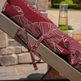 thumbnail image 2 of Outdoor Chaise Cushion, 21 in x 72 in, Weather-Proof, Rain-Proof, Fade Resistant Patio Cushion for Chaise Lounger Red Leaf Palm, 2 of 7