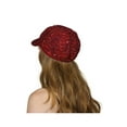 thumbnail image 2 of Top Headwear Glitter Sequin Trim Newsboy Hat - Wine, 2 of 2