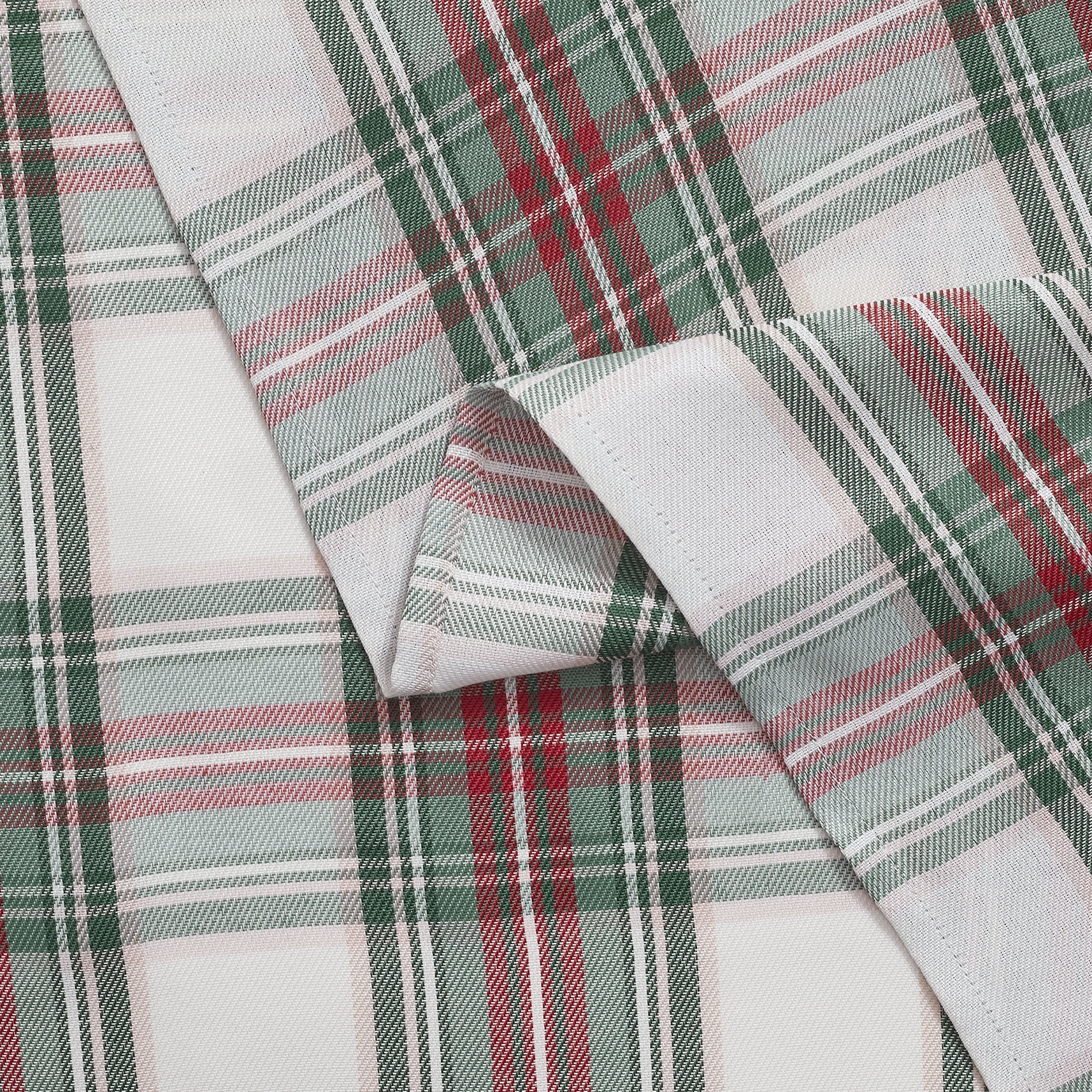 Holiday Time Christmas Tartan Plaid Fabric Tablecloth, Festive Xmas Décor 60" x 102"