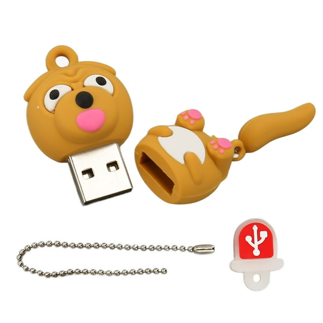 Unidad flash USB de dibujos animados Perro lindo Interfaz USB2.0 Plug and Play Memoria de alta velocidad Thumb Stick para archivos de fotos y videos 64G