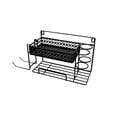 thumbnail image 1 of WRKEKC Clearance Wall-Mounted Hair Dryer Holder with Paper Towel Rack, Bathroom Organizer for Combs, Brushes, and Beauty Tools, Sturdy Metal Frame, 1 of 6