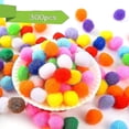 thumbnail image 1 of 300 piezas de pompones variados de 1 pulgada, bolas de pompones artesanales, pompones coloridos para manualidades creativas de bricolaje Decoraciones, Proyecto de manualidades para niños, 1 of 4