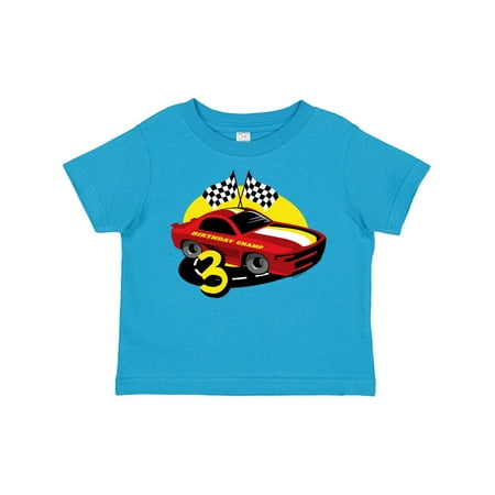 

Inktastic Race Car 3rd Birthday Gift Toddler Boy Girl T-Shirt