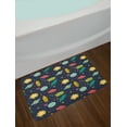 thumbnail image 2 of Outer Space Bath Mat, Galaxy Themed Image with Stars Planets Spacecrafts and Rockets, Plush Bathroom Decor Mat with Non Slip Backing, 29.5" X 17.5", Multicolor, by Ambesonne, 2 of 2