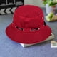 thumbnail image 2 of Guardurnaity Sombrero de cubo para exteriores de verano, sombrero de pescador para acampar, senderismo, parasol, gorra de Hip Hop Sombreros rojo 56-58cm, 2 of 6