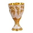 thumbnail image 5 of jicheng Vintage Medieval Goblet Engraved Zinc Alloy Vintage Handcraft Metal Cup gold white, 5 of 9