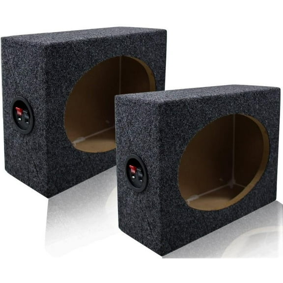 2 MK Audio 6"x9" Square MDF Speaker Box Audio Enclosure Black Carpet & Terminal Cups