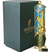 Matashi Hand Painted Blue Enamel Noah's Ark Mezuzah with Gold Accents and High Quality Crystals