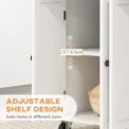thumbnail image 2 of Kitchen Island Cart with Rubber Wood Top, Rolling Kitchen Island Table with Drawers, Adjustable Shelves, Spice Rack & Towel Rack — White, 2 of 6