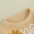 thumbnail image 4 of Okbabeha Baby Girl First Birthday Outfit One Embroidery Sweater Pullover Oversized Knit 1st Birthday Winter Cute Clothes, 4 of 7