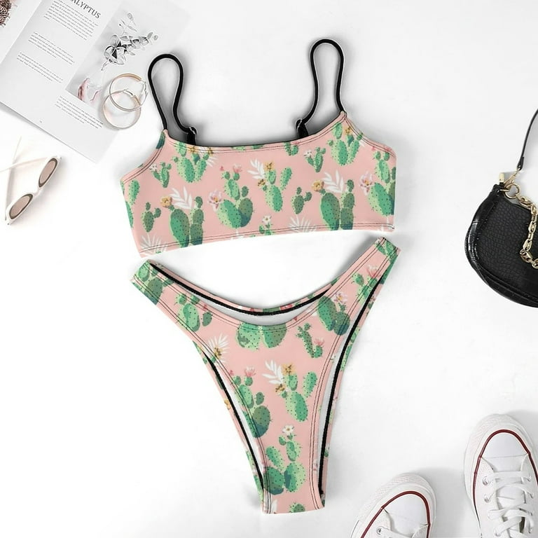 Aayomet Bikinis High Waisted Mini Bikini Sets 2Pcs Swimwear Bottom Swimsuit  Micro Bikinis for Women,Pink XL