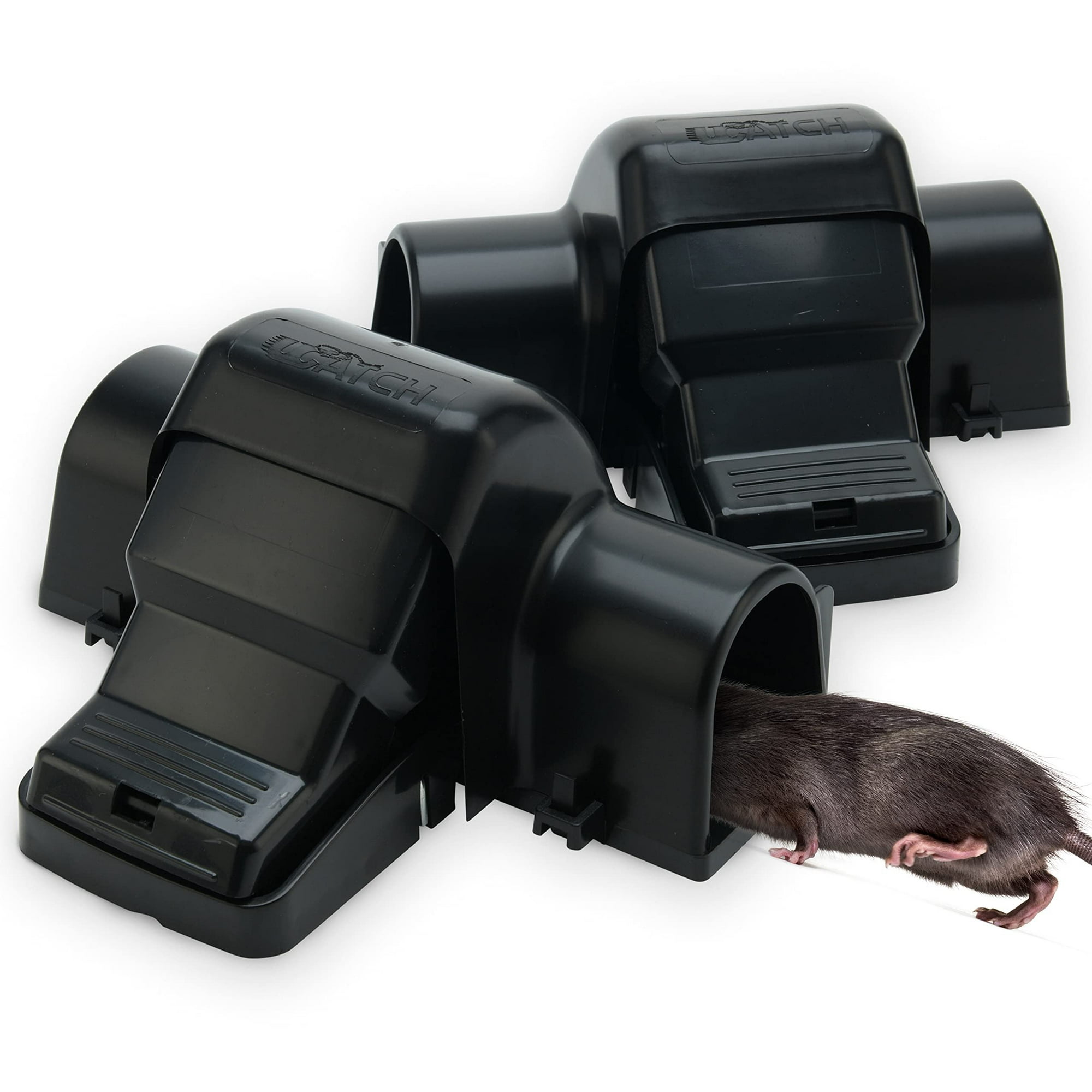 Rat Traps Indoor and Outdoor - Dual-Entry Large Rat Trap Outdoor and Indoor for Home, Garden and Restaurant with 99.9% Trap Rate Easy to Use Rodent Traps with Safe Hands Free Design - UCatch