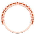 thumbnail image 5 of 0.98 ctw Wedding Band for Women - 18K Rose Gold Simulated Red Diamond Stackable Eternity Ring, 5 of 6