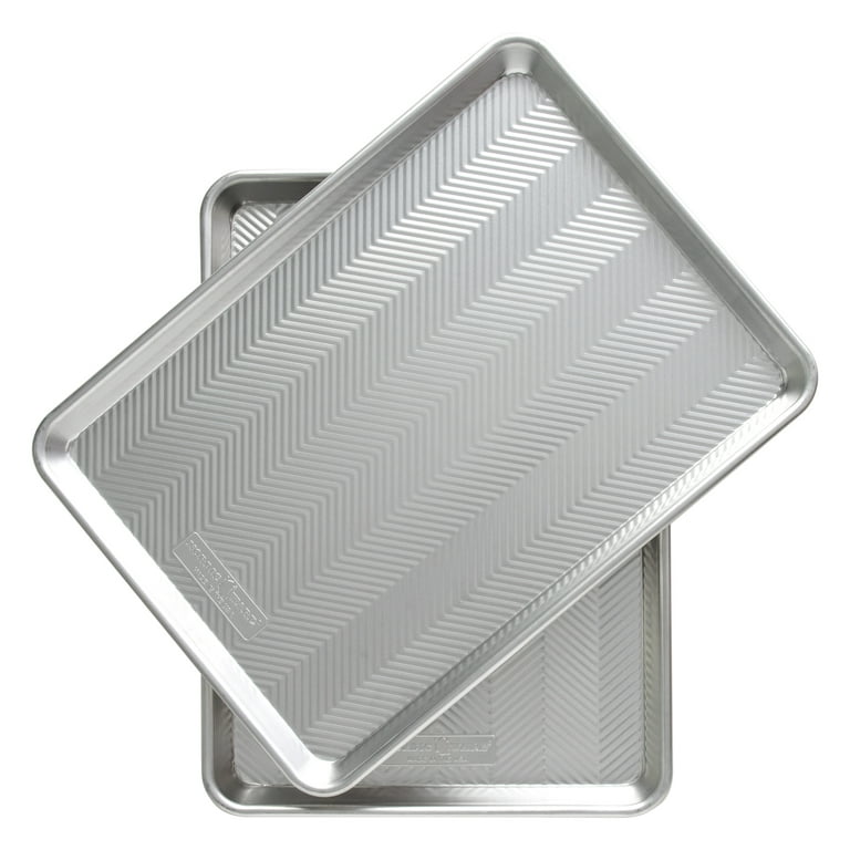 Nordic Ware Natural Aluminum Commercial Baker's Half Sheet 2 Pack Silver