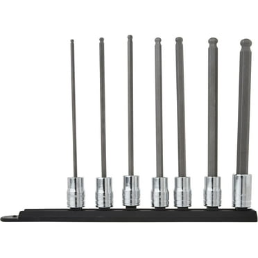 GEARWRENCH 7 Pc. 3/8" Drive Long Ball End Hex Bit SAE Socket Set - 80574