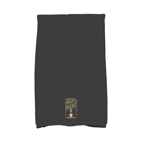Simply Daisy Madame Psychic 16x25 Inch Gold/Yellow Halloween Print Kitchen Towel