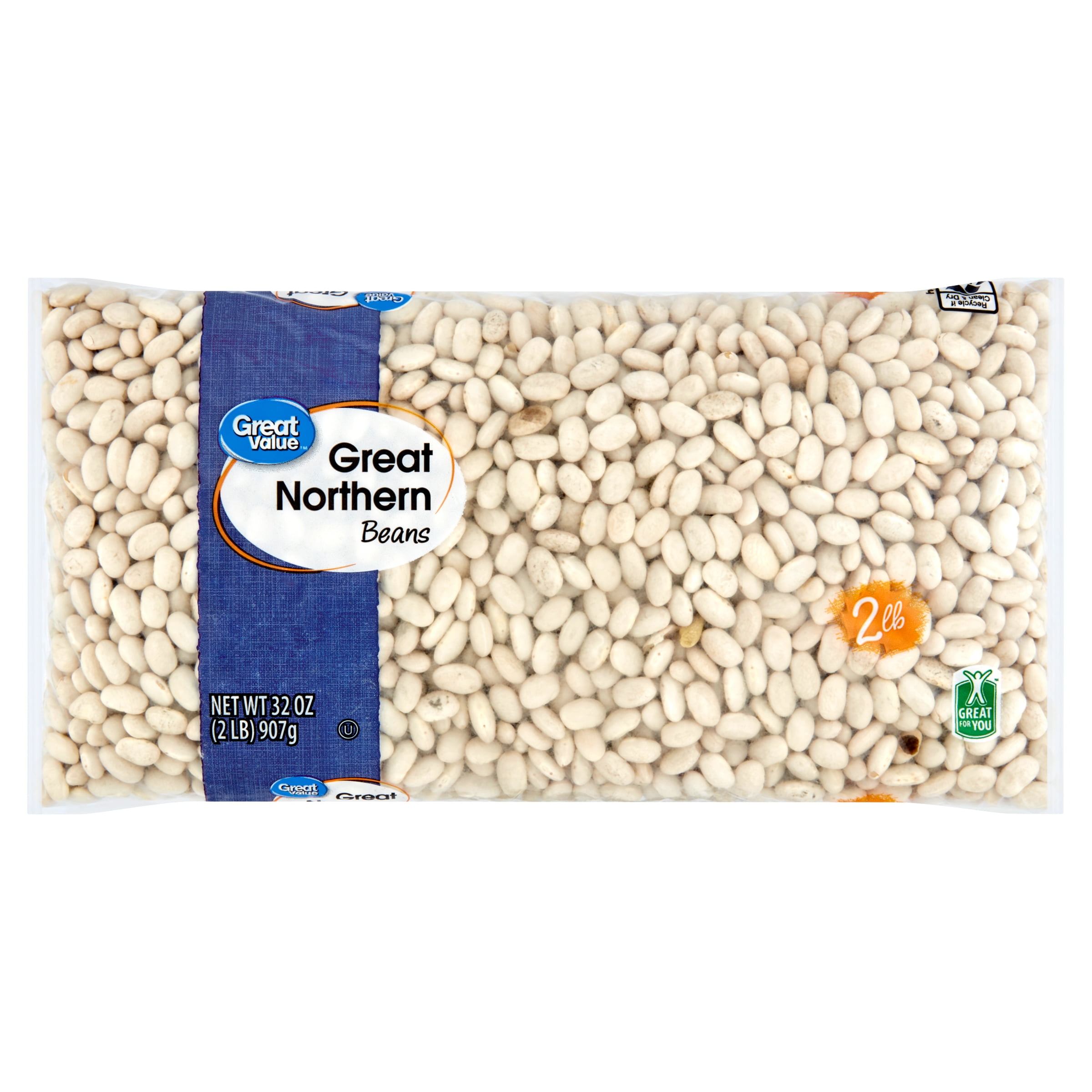 (3 pack) Great Value Great Northern Beans, 32 oz