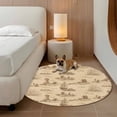 thumbnail image 2 of Nautical Ship Round Area Rug 4Ft Washable Circle Rugs for Bedroom Dining Room, Farmhouse Retro Ocean Coastal Lighthouse Map Non-Slip Carpet Floor Mats Indoor Outdoor Carpet Runner Home Decor, 2 of 8