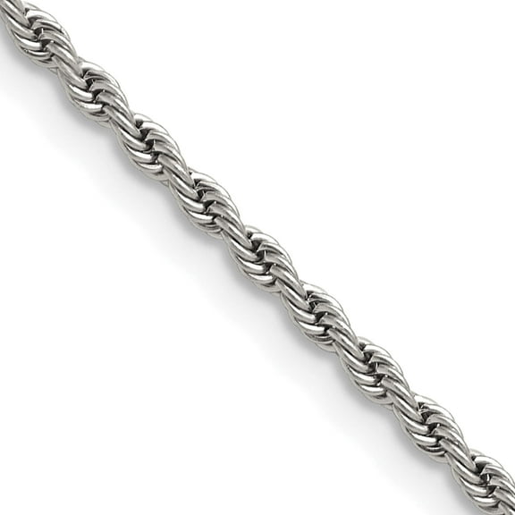 Stainless Steel Polished 2.4mm 24 Inch Rope Chain (24 X 2.4) Made In China srn672-24