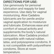 Aloe Cadabra Natural Personal Lube نباتي صالح للأكل Aloe Vera 2.5 oz 2 Pack