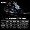 thumbnail image 4 of Casco deportivo para moto Rasen, negro con diseño de cráneo gris naranja XL, 4 of 10