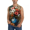 thumbnail image 6 of Daiia Elegant Floral Vase Painting Printed Men's Tank Tops,Casual Soft Sleeveless Gym Muscle Shirts Bodybuilding Tee-Medium, 6 of 8