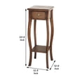 thumbnail image 5 of Wooden Pedestal with 1 Drawer and Open Shelf, Brown- Saltoro Sherpi, 5 of 5