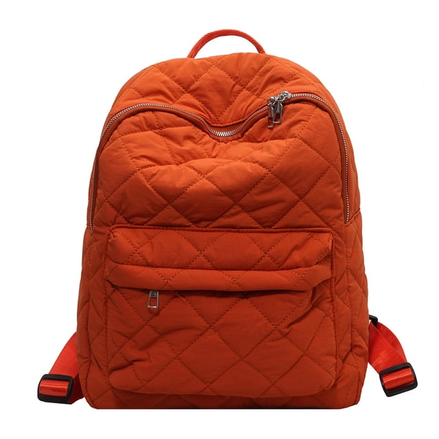 Papa Día Acolchado Capacal Hinchazón Mujeres Color Sólido Soft Commuting Rucksack
