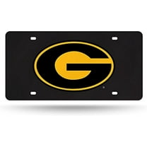 Grambling-State Tiger's Black Mirror Look Acrylic License Plate Laser Tag