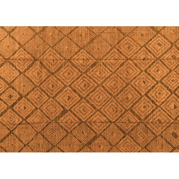 Ahgly Company Indoor Rectangle Abstract Orange Modern Area Rugs, 2' x 5'