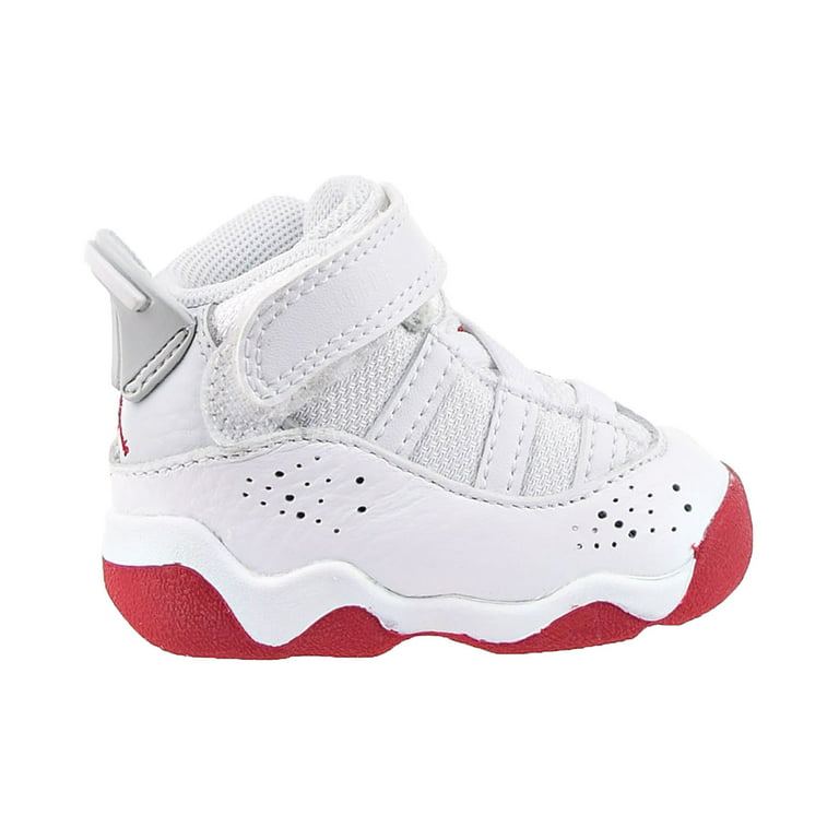 Jordan 6 Rings Preschool Basketball Shoes (White/Red)