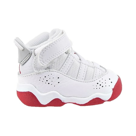 Air Jordan 6 Rings (TD) Toddler's Shoes White-Mystic Hibiscus-Pure Platinum 323420-116