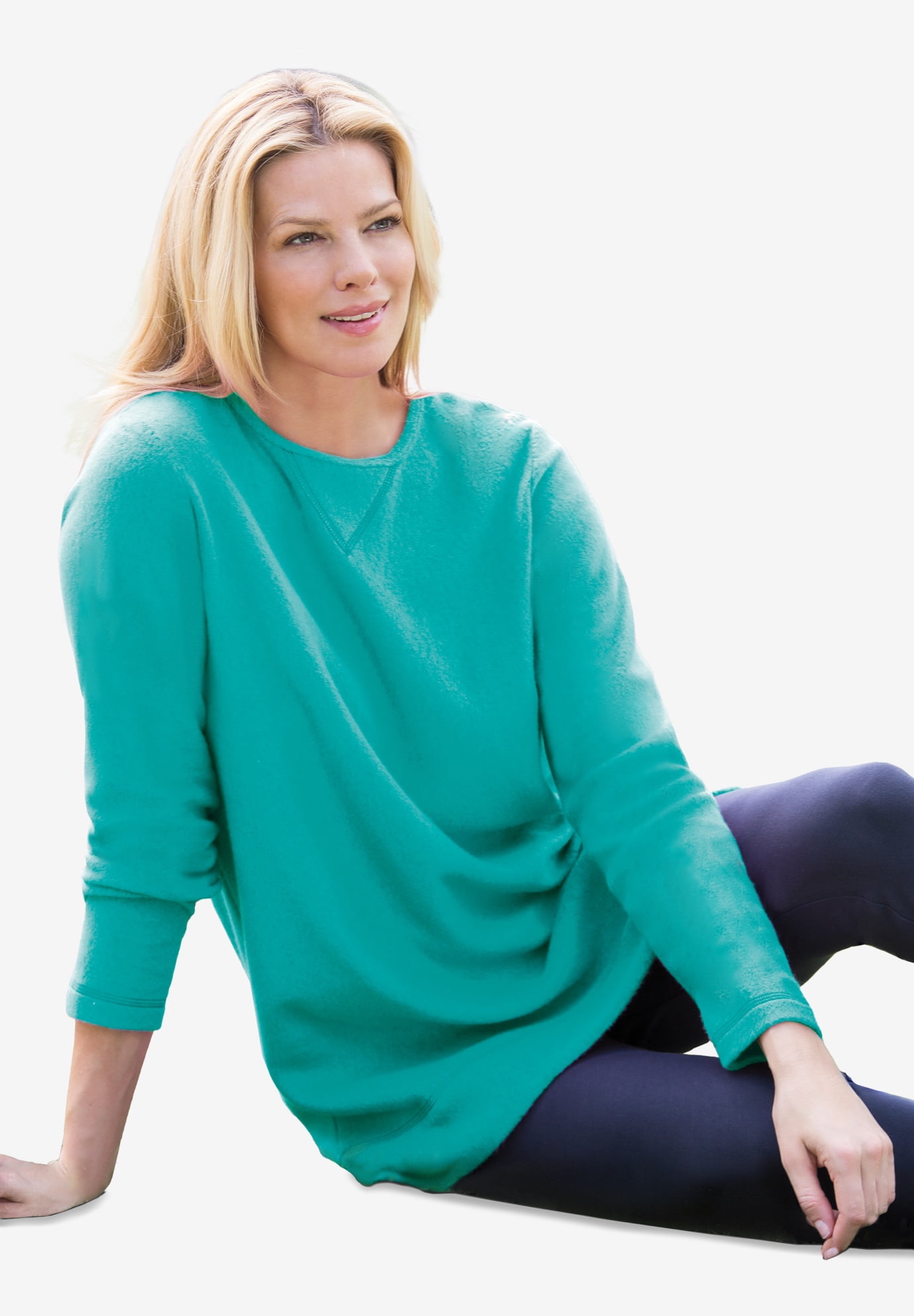 Woman Within Women's Plus Size Sherpa Sweatshirt - Walmart.com