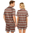 thumbnail image 5 of Men's Pajama Sets Button Up Pajamas for Women Matching Pj Set Women Plaid Button Down Soft Cooling Sleepwear with Pockets Women Men Short Sleeve Matching Pajamas Set for Couples Lounge 2Pcs, Red, 2XL, 5 of 5