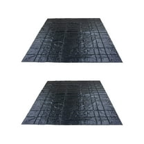 (2 Pack) 16' x 24' Flatbed Truck Tarps Heavy Duty 18oz Steel Tarp - Black
