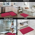 thumbnail image 3 of Yafa Home Fashion 1pc:17" X 60" Bath Rug Runner, Memory Foam; Water Absorbent & Non-Slip (Burgundy), 3 of 7