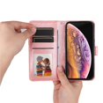 thumbnail image 4 of Funda tipo cartera GANGXUN para iPhone X/Xs , diseño girasol, cuero PU, soporte, cierre magnético, tarjetero, 4 of 5