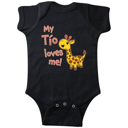 

Inktastic My Tío Loves me- cute giraffe Gift Baby Boy or Baby Girl Bodysuit