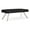 Castillo Black, variant on Willow Lounge Lobby Reception Waiting 2 Seat Bench / Silver Steel / Black
