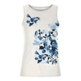 thumbnail image 3 of Njoeus White Blouse Workout Tops Men's Ink Floral Print Tank Tops Casual Sleeveless Sports T-Shirt Running Workout Vests for Men Big & Tall Tees Blouses M-6Xl Oversized Tee Shirt Men, 3 of 4
