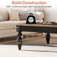 thumbnail image 5 of Tribesigns Square Coffee Table, Rustic Coffee Table Wood Coffee Table for Living Room Low Table with Storage, Brown & Black, 5 of 6