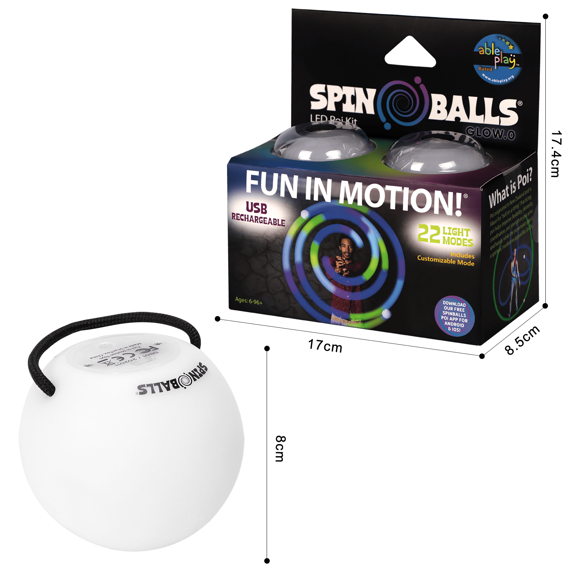 Bolas lumineuses multifonctions rechargeables - ODDBALLS