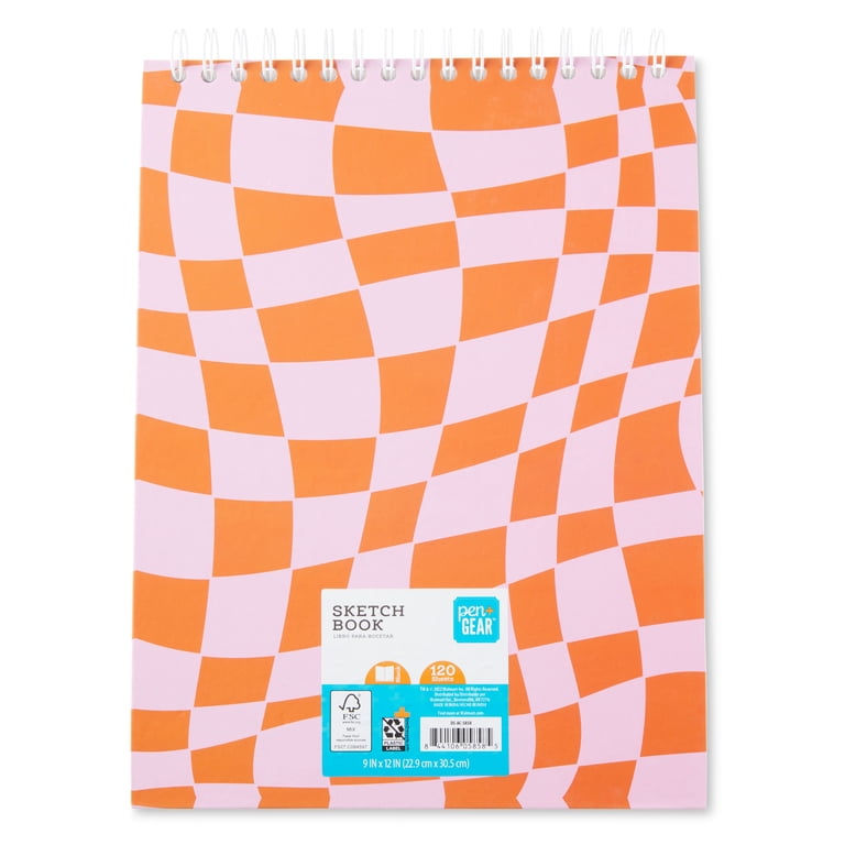 Fashion Checkered Sketchbook, 240 Pages, 9x12 Inches photo 4