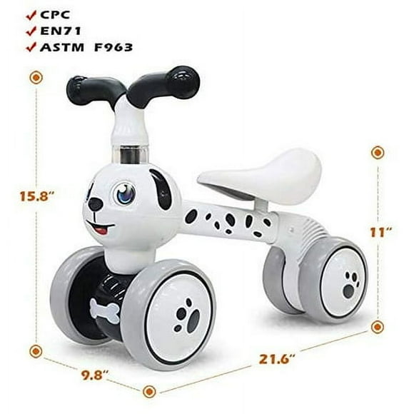 YGJT Baby Balance Bikes Bicycle Kids Toys Riding Toy for 1 Year Boys Girls 10-36 Months Babys First Bike First Birthday Gift (Spotty Dog)