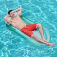 thumbnail image 1 of Inflatable Float Lounge,Water Floating Hammock,Inflatable Pool Lounge Rafts with Bottom Mesh and Headrest for Adults,Comfortable Summer Float Pool Toys(Green), 1 of 7