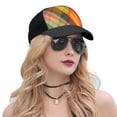 thumbnail image 5 of Xecao Abstract Watercolors Tartan print unisex vintage washed baseball cap, a soft and adjustable hat perfect for any casual style., 5 of 5