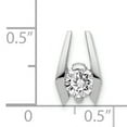 thumbnail image 2 of 14k White Gold Complete VS 5.25mm Diamond Slide Fits up to 3mm Fancy or Reversible Omega Only XS655VS, 2 of 2