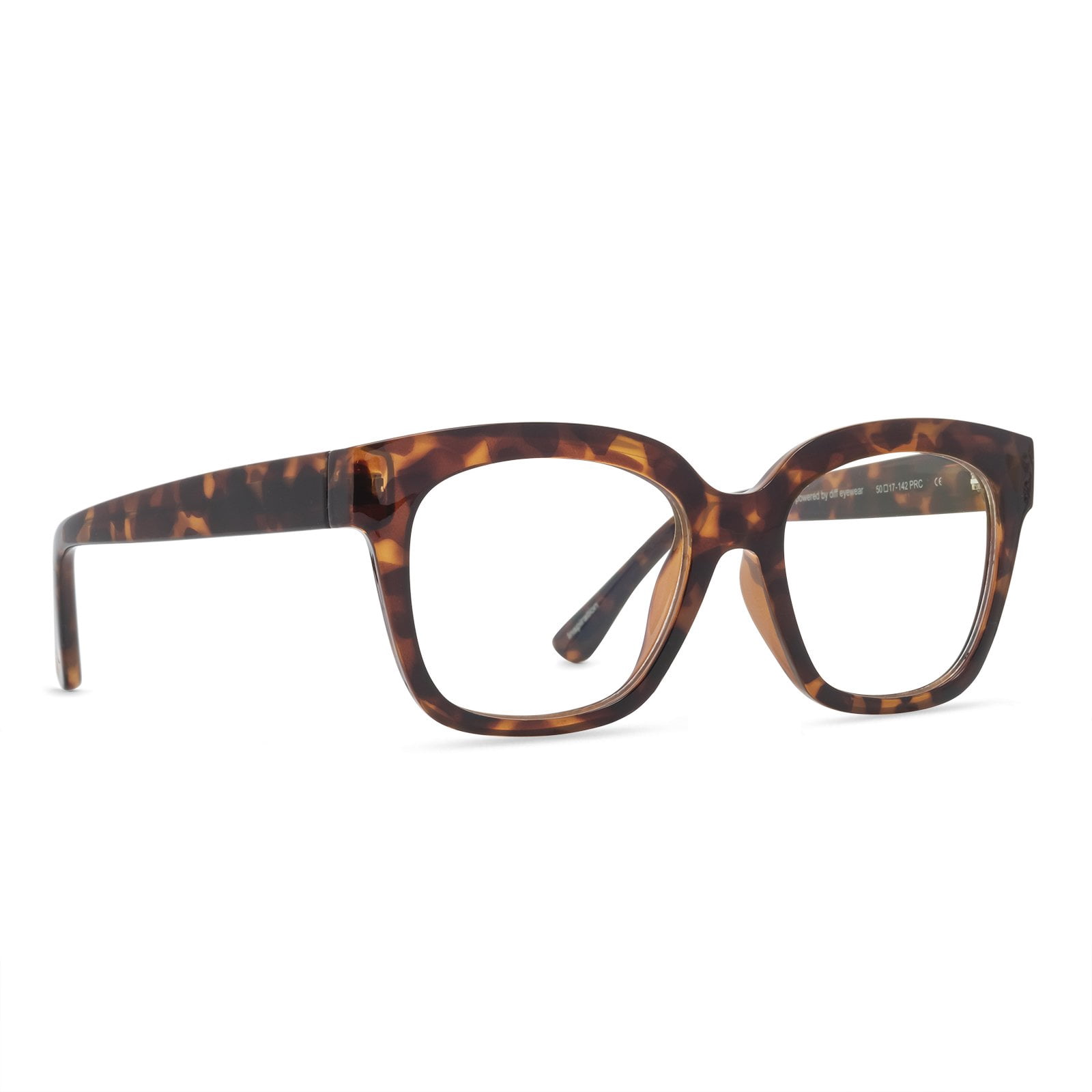 Women's Health Inspiration Blue Light Blocking Glasses for Computer UV and Gaming Protection by DIFF Eyewear Caramel Tortoise