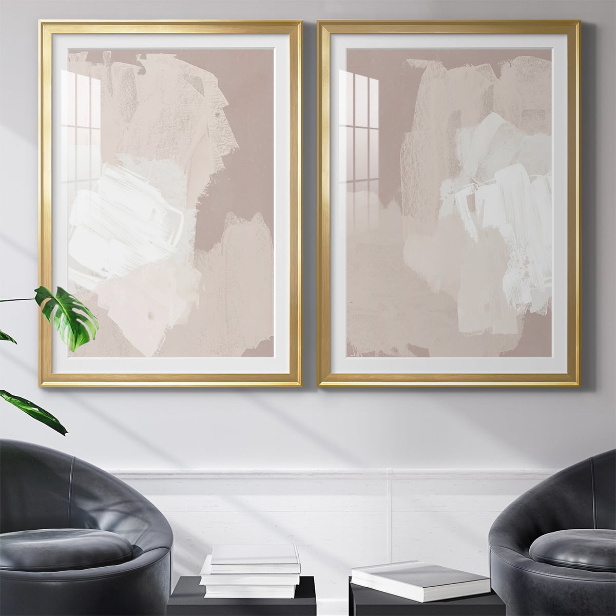 Wexford Home Cloud Slate I Premium Framed Print, 26.5" x 36.5" - Ready to Hang, Gold (Set of 2)
